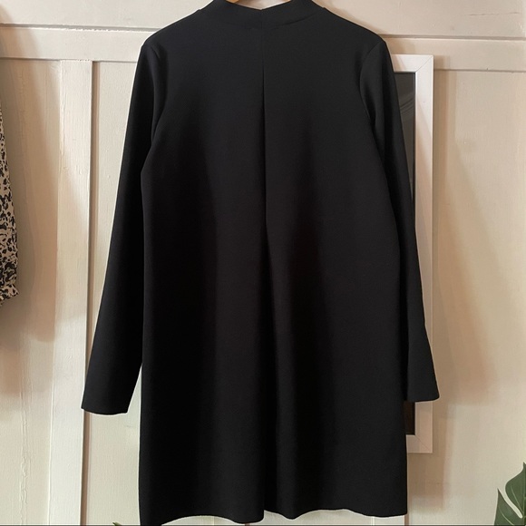 Zara Floral Rubberized Embroidery Black Mini Dress size L - Picture 11 of 11